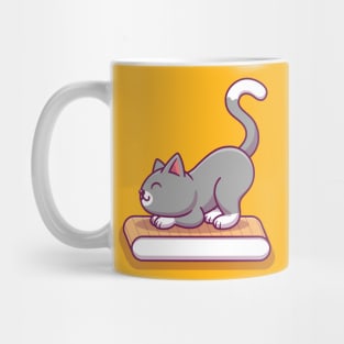 Cute Cat Scratching Cardboard Scratcher Mug